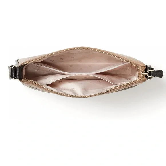 kate spade run around medium crossbody - black multi - Picture 3 of 7